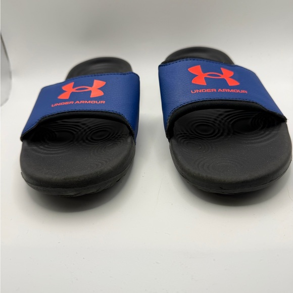 Under Armour Blue and Black Slides size 3Y - Picture 5 of 5